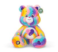Basic Fun Care Bears Jumbo Plush Friends Forever Bear 60 cm - Matériaux respectueux de l'environnement, doux et durables, design rayé vif, badge unique pour le ventre, parfait pour les enfants et