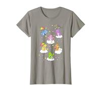 Care Bears Classic Vintage Star Collecting Group Bear Poster T-Shirt, Femme, Ardoise, 3XL