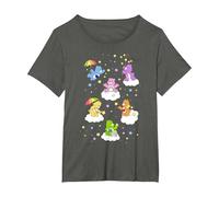 Care Bears Classic Vintage Star Collecting Group Bear Poster T-Shirt, Femme Grandes Tailles, Asphalte, 1X
