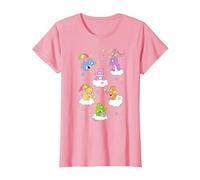 Care Bears Classic Vintage Star Collecting Group Bear Poster T-Shirt, Femme, Rose, 3XL