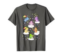 Care Bears Classic Vintage Star Collecting Group Bear Poster T-Shirt, Homme, Asphalte, 4XL