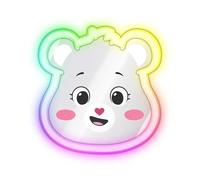 Care Bears Décoration murale néon avec éclairage d'ambiance multicolore - Lumière LED alimentée par USB pour décoration de chambre d'enfant - Personnage d'ours à la joie, lueur arc-en-ciel - Parfaite