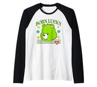 Care Bears Good Luck Bear Born Lucky St. Patrick's Day Manche Raglan