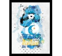 Care Bears - Impression encadrée "Wake Me When Its All Over" PM10446 (40 cm x 30 cm) (Bleu/Blanc)