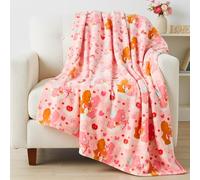 Care Bears - Literie Classique nostalgique en Peluche Super Douce et Confortable, Couverture de Saint-Valentin, 152,4 x 177,8 cm, (Produit sous Licence Officielle) par Franco Collectibles