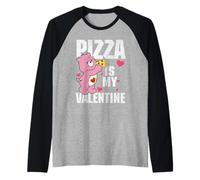 Care Bears Love A Lot Bear Pizza is My Valentine Manche Raglan