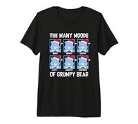 Care Bears Moods of Grumpy Bear Santa Hat Christmas T-Shirt Haut de Gamme