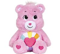 Care Bears Peluche Hopeful Heart Bear 35 Cm¿Jouet En Peluche Collectible Avec Badge C?ur Sur Le Ventre,Cadeau Câlin Pour Enfants De 4 Ans+,Idéal Pour Filles&Garçons