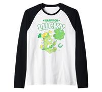 Care Bears St. Patrick's Day Lucky Bear Big Clover Portrait Manche Raglan