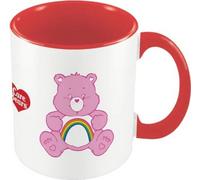 Care Bears - Tasse à café "Keep Calm And Smile", Intérieur bicolore PM10636 (Taille unique) (Blanc/Rouge/Rose)