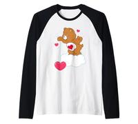 Care Bears Tenderheart Bear Fishing Hearts Manche Raglan