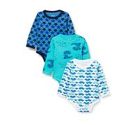 Care Body à Manches Longues Mixte Bébé, Lot de 3, Lot de 3 Dark Navy (778), 9-12 mois