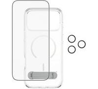 CARE by PanzerGlass 3-in-1 Kick Bundle - Coque de protection pour téléphone portable - compatibilité avec MagSafe - plastique - avec protecteur d'écran PanzerGlass et protecteur de lentille de caméra