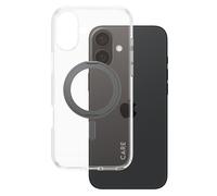PanzerGlass Coque CARE MagSafe iPhone 16 Plus – plastique recyclé, transparente, béquille noire