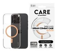 CARE by PanzerGlass - Coque de protection pour téléphone portable - compatibilité avec MagSafe - plastique recyclé - pêche, clair - pour Apple iPhone 16 Pro Pêche G