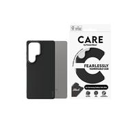 Care by Panzer Coque tendance en plastique recyclé pour Samsung Galaxy S25 Ultra Design fin et léger Prise en main lisse Protection améliorée de l'appareil photo Noir