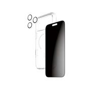 Pack de Protection 3-en-1 pour iPhone 17 Pro Max Modèle Flagship Privacy Noir transparent