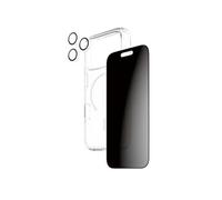 Pack de Protection 3-en-1 pour iPhone 17 Pro Modèle Flagship Confidentialité Panzer Glass Noir transparent