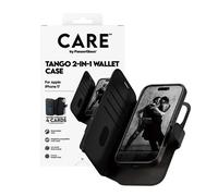 CARE by PanzerGlass Tango - Etui à rabat pour téléphone portable - compatibilité avec MagSafe - cuir vegan - noir - pour Apple iPhone 17