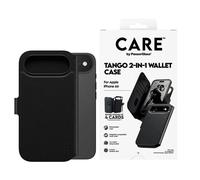 CARE by PanzerGlass Étui de télephone portefeuille Tango 2 en 1 avec MagSafe iPhone Air Noir