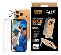 CARE by PanzerGlass - Pack de 3-in-1 - coque de protection pour téléphone portable - compatibilité avec MagSafe - polycarbonate, polyuréthanne thermoplastique (TPU) - clair - pour Apple iPhone 17 Pro