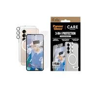 CARE by PanzerGlass - Pack de protection 3 en 1 - coque de protection pour téléphone portable - vaisseau amiral - 100 % de polycarbonate recyclé,