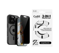 CARE BY PANZERGLASS Pack de Protection 3-en-1 pour Apple iPhone 16 Pro, Protecteur d'Écran de Confidentialité, Étui MagSafe, Protecteur de Lentille d'appareil photo - avec aide au montage
