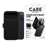 CARE by PanzerGlass Tango - Étui à rabat pour téléphone portable - compatibilité avec MagSafe - cuir vegan - noir G