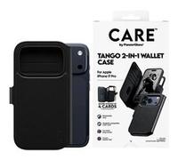 CARE by PanzerGlass Tango - Étui à rabat pour téléphone portable - compatibilité avec MagSafe - cuir vegan - noir - pour Apple iPhone 17 Pro G