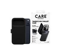 CARE by PanzerGlass Tango - Etui à rabat pour téléphone portable - compatibilité avec MagSafe - cuir vegan - noir