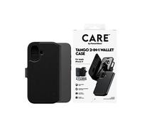 CARE by PanzerGlass Tango - Etui à rabat pour téléphone portable - compatibilité avec MagSafe - cuir vegan - noir - pour Apple iPhone 17