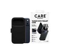 CARE by PanzerGlass Tango - Etui à rabat pour téléphone portable - compatibilité avec MagSafe - cuir vegan - noir - pour Apple iPhone 17 Pro