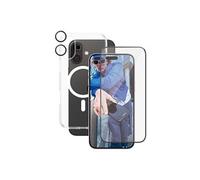 CARE by PanzerGlass Urban Combat - Coque de protection pour téléphone portable - 3 en 1 - compatibilité avec MagSafe - plastique - transparent, blanc