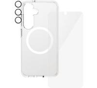 CARE by PanzerGlass Urban Combat - Coque de protection pour téléphone portable - 3 en 1 - compatibilité avec MagSafe - plastique - transparent, blanc - avec protecteur d'écran et protecteur d'objectif