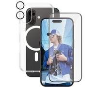 CARE by PanzerGlass Urban Combat - Coque de protection pour téléphone portable - 3 en 1 - compatibilité avec MagSafe - plastique - transparent, blanc