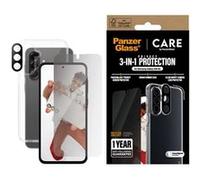 CARE by PanzerGlass Urban Combat - Pack de protection de la vie privée 3-en-1 - coque de protection pour téléphone portable - polyuréthane thermoplastique (TPU) 100 % recyclé, 100 % de polycarbonate r