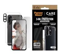 CARE by PanzerGlass Urban Combat - Pack de protection de la vie privée 3-en-1 - coque de protection pour téléphone portable - polyuréthane thermoplastique (TPU) 100 % recyclé, 100 % de polycarbonate r