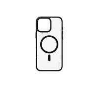CARE by Urban Combat - Coque de protection pour téléphone portable - cadre noir - compatibilité avec MagSafe - plastique recyclé - transparent, noir