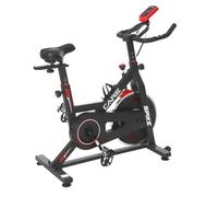CARE FITNESS - Vélo de Biking - Spike - 74450 - Confortable - Masse d'Inertie 12 KG - Pédales Crantées et Sanglées - Guidon de Triathlon - Roulettes de Déplacement