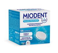 CARE for you MIODENT Comprimés Effervescents pour prothèses dentaires - Hygiène en 3 minutes, élimination des résidus alimentaires - 1 Boîte de 56 comprimés