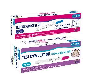 Care+ lot de 7 Tests d'ovulation + 1 Test de grossesse