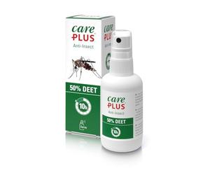 Care Plus Spray Anti-Insectes, À Base de 50% de DEET, Pour Toutes les Destinations, 10h de Protection, Pour 1 Adulte, 60 ml