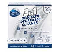 CARE+PROTECT 3en1 Pour Lave-Linge et Lave-Vaisselle - Anti Calcaire - Hygiénisant et Dégraissant - Désodorise - Universel - en Poudre - Prolonge la durée de vie de la Machine - 24 Sachets Pour 24 Mois