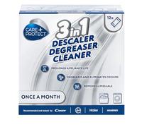 CARE+PROTECT 3en1 Pour Lave-Linge et Lave-Vaisselle - Anti Calcaire - Hygiénisant et Dégraissant - Désodorise - Universel - en Poudre - Prolonge la durée de vie de la Machine - 24 Sachets Pour 24 Mois