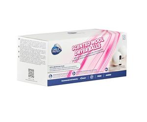 CARE + PROTECT Balles de Séchage en Laine avec Parfum, 2 Pièces + 10 ml | Réduit de Moitié le Temps de Séchage, Économise l’Énergie, Jusqu’à 1 000 Cycles, Réutilisable