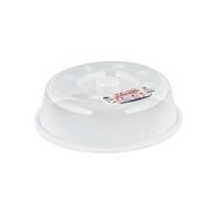 CARE+PROTECT Couvercle Pour Micro-Ondes - Evite les Eclaboussures - Cloche - Couvre Assiettes - sans BPA, 26,2 x 26,2 x 7,6 cm, Blanc