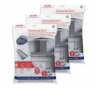 Care+Protect Lot de 3 filtres anti-graisse et anti-odeurs 2 en 1 pour hotte - Universel - Coupe sur mesure - Haute puissance d'absorption