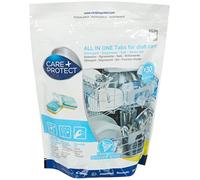 CARE+PROTECT Tout en Un Tablettes Lave-Vaisselle, Nettoyant, Dégraissant, Brillantant, 30 Comprimés, Protection Complète