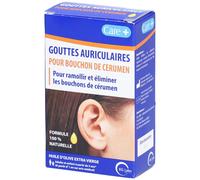 Care + Solution pour Bouchon de Cérumen à l’huile d’olive dès 5 ans - flacon 10 ml EG LABO Goutte(S) Auriculaire(S)