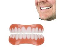 Care Spring Dentier De Silicone 2 Pcs Immédiat Prothèses Dentaires, Fausse Dents De Remplacement Dentier Amovible Haut Et Bas, Faux Appareil Dentaire Provisoire pour Homme Femme Blanchiment des Dents